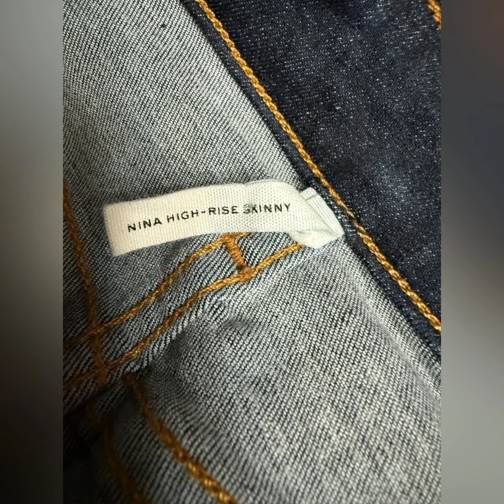 Rag & Bone Nina High Rise Skinny in Clear Coat Dark Blue Stretch Jeans 27 - Picture 4 of 6